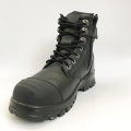 High Quality New Style Black Action Leather Safety Work Shoes High Ankle Steel Toe Anti Static Safety Shoes